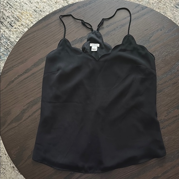 J Crew Black Scalloped Camisole - Picture 1 of 1